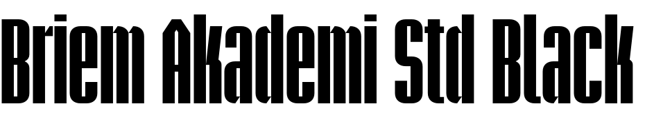 Briem Akademi Std Black Condensed Font Download Free